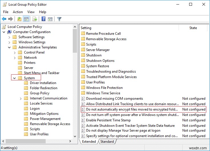 Windows 10で暗号化フォルダーに移動したファイルを自動的に暗号化しないようにする方法