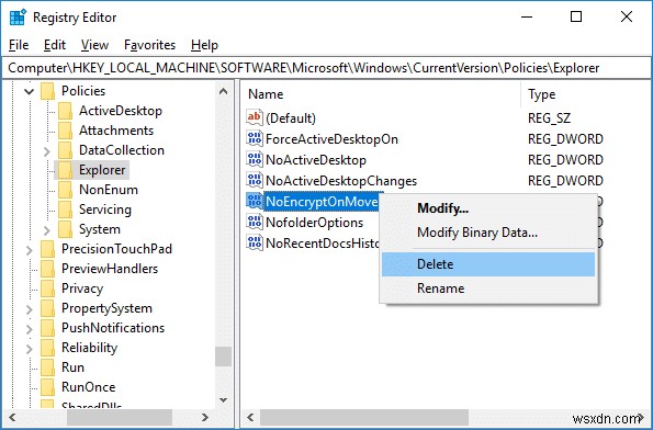 Windows 10で暗号化フォルダーに移動したファイルを自動的に暗号化しないようにする方法