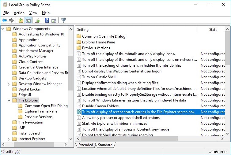 Windows 10でエクスプローラーの検索履歴を有効・無効にする方法