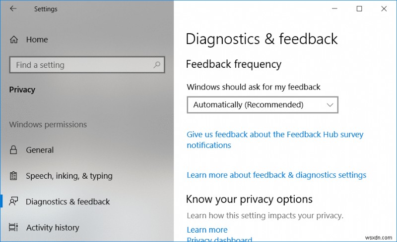 Windows 10でフィードバックの頻度を変更・無効化する方法