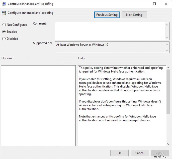 Windows Helloの顔認証で強化されたスプーフィング対策を有効にする方法