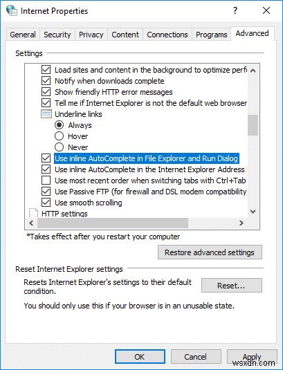 Windows 10でインライン オートコンプリートを有効/無効にする方法