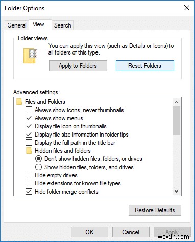 Windows 10でフォルダーの表示設定をデフォルトにリセットする3つの方法