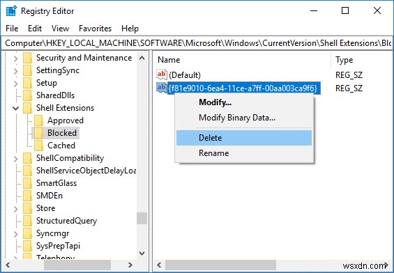 Windows 10の右クリックメニューから「アクセスの許可(Give access to)」を削除する方法