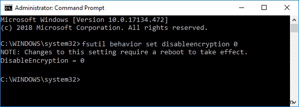 Windows 10で「内容を暗号化してデータを保護する」がグレーアウトして選択できない問題の対処法