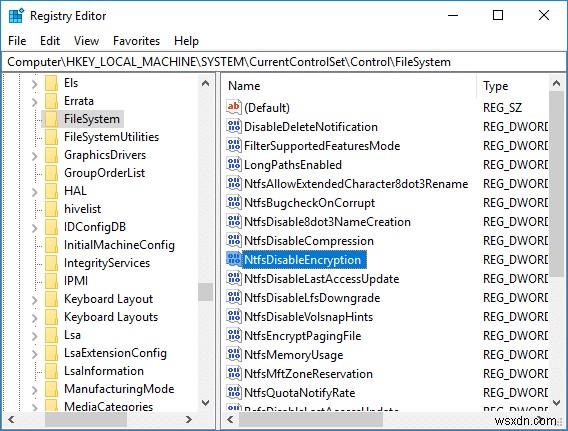 Windows 10で「内容を暗号化してデータを保護する」がグレーアウトして選択できない問題の対処法