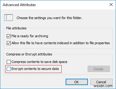 Windows 10で「内容を暗号化してデータを保護する」がグレーアウトして選択できない問題の対処法