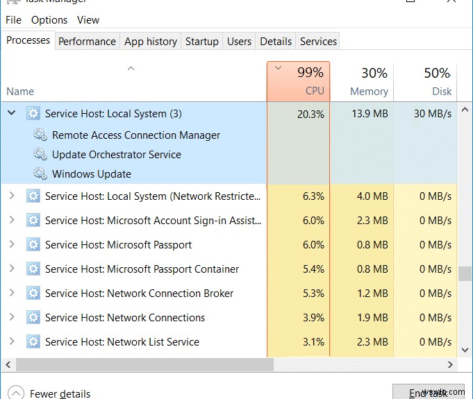 Service Host: Local System(svchost.exe)のCPU・ディスク使用率が高い問題を解決する10の方法