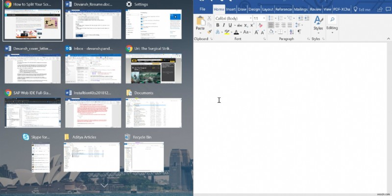 Windows 10でノートパソコンの画面を半分に分割する方法【Snap Assist活用】