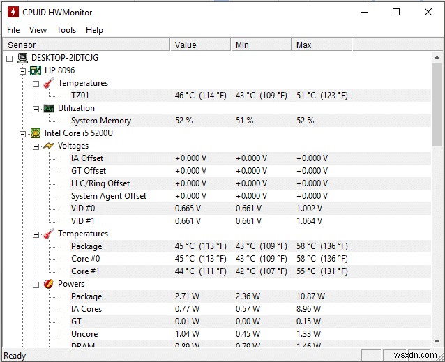 Windows 10でCPU温度を確認する方法|Core TempとHWMonitorの使い方