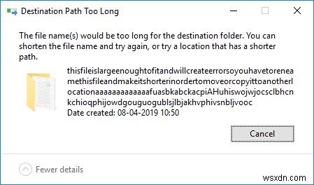 Windowsで「宛先パスが長すぎます」エラーが出たときの対処法5選