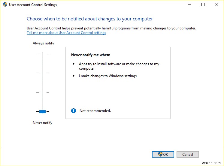 Windows 10でユーザーアカウント制御（UAC）を無効にする2つの方法