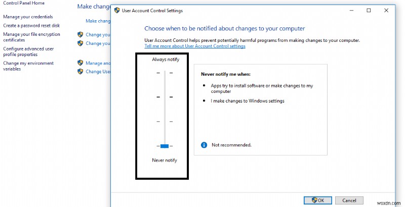Windows 10でユーザーアカウント制御(UAC)を無効にする2つの方法