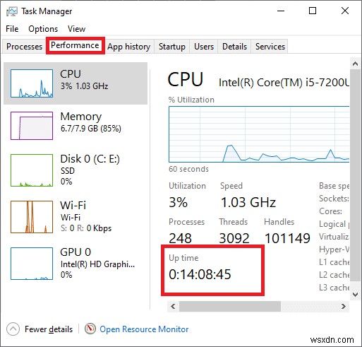 Windows 10でシステム稼働時間(アップタイム)を確認する7つの方法