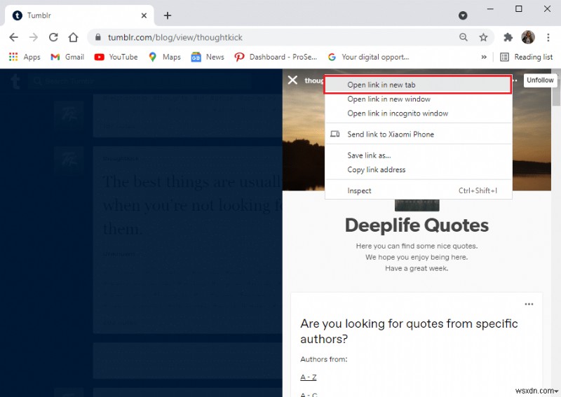 Tumblrのブログがダッシュボード内でしか開かない問題を解決する方法