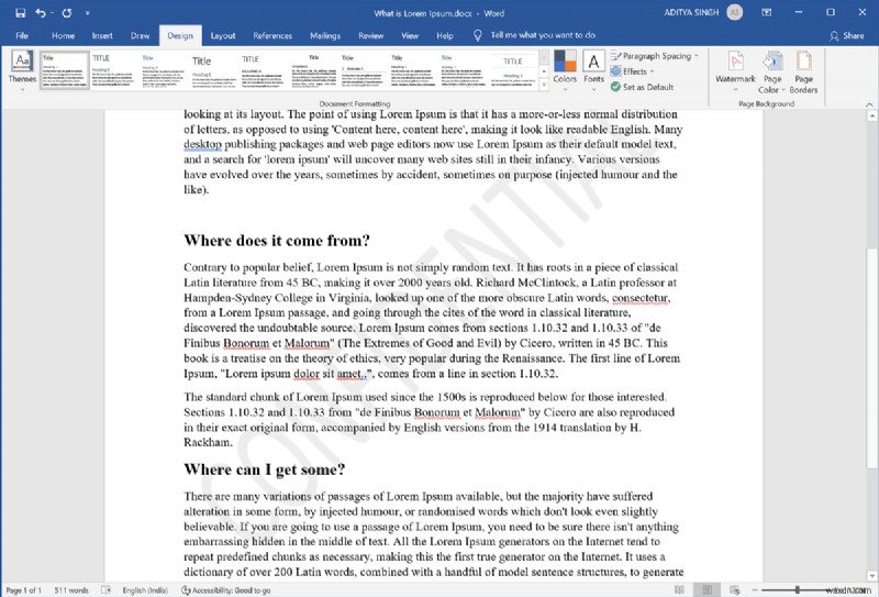 Word文書から透かし（ウォーターマーク）を削除する3つの方法