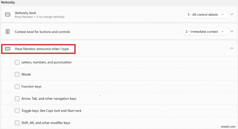 Windows 11でナレーターのCaps Lockアラートを有効・無効にする方法