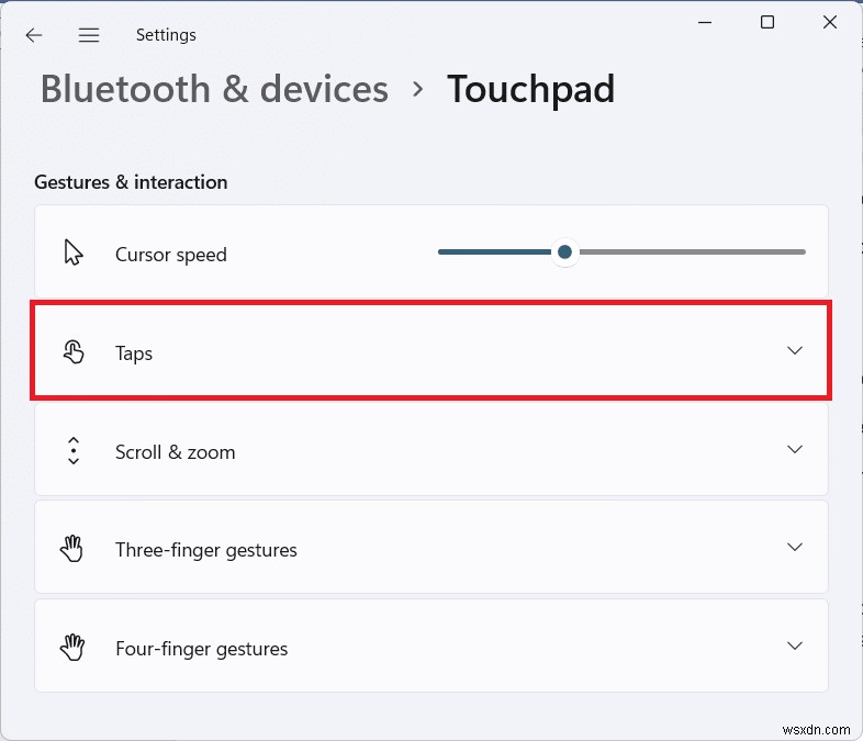 Windows 11でタッチパッドのジェスチャーを無効にする方法