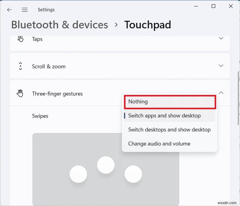 Windows 11でタッチパッドのジェスチャーを無効にする方法