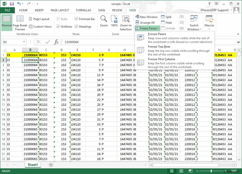 【Excel】行と列を固定(ウィンドウ枠の固定)する方法をわかりやすく解説