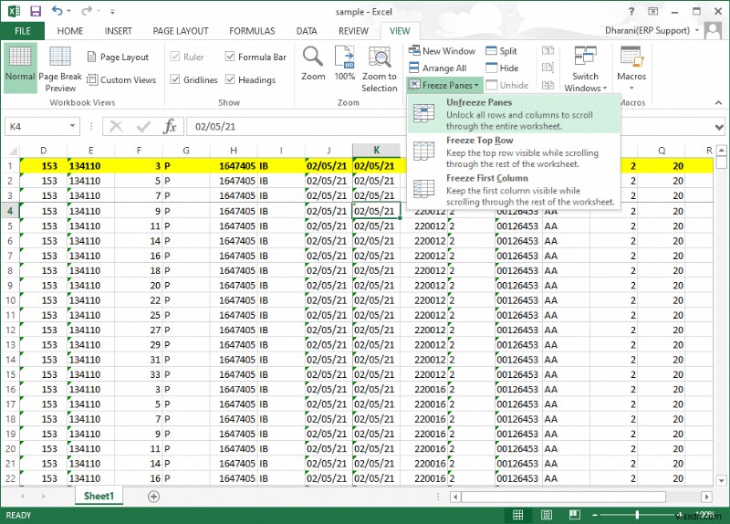 【Excel】行と列を固定(ウィンドウ枠の固定)する方法をわかりやすく解説