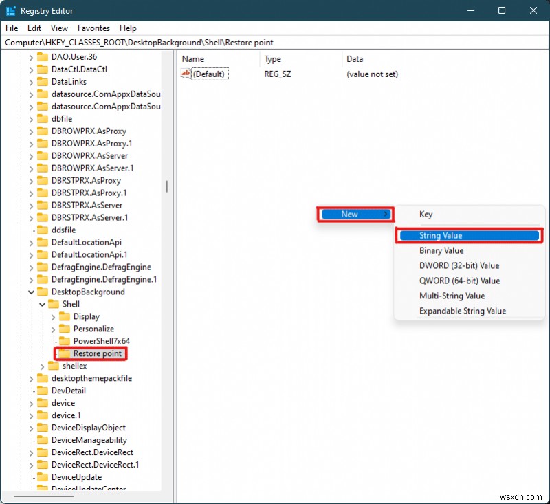 Windows 11の右クリックメニューに「復元ポイントの作成」を追加する方法