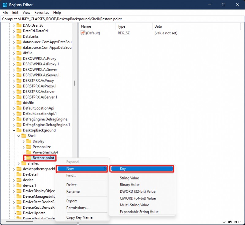 Windows 11の右クリックメニューに「復元ポイントの作成」を追加する方法