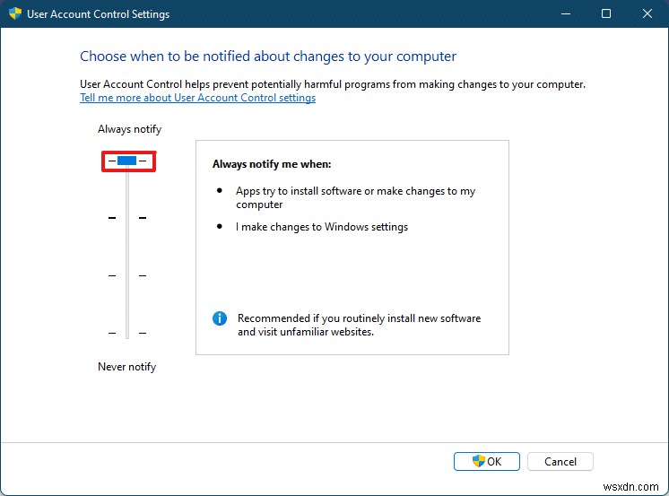 Windows 11でユーザーアカウント制御(UAC)を有効・無効にする3つの方法