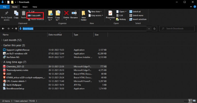 Windows 10でファイルやフォルダーのフルパスをコピーする2つの簡単な方法