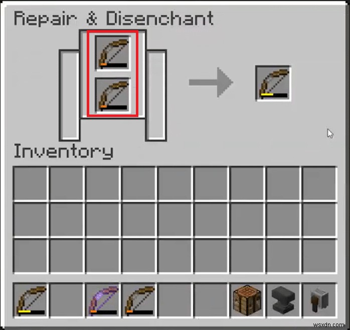 【マイクラ】弓の修理方法を解説!金床・作業台・砥石での直し方