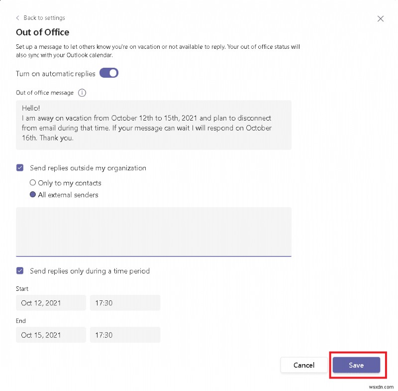 Microsoft Teamsで不在時の自動返信(Out of Office)を設定・解除する方法【完全ガイド】