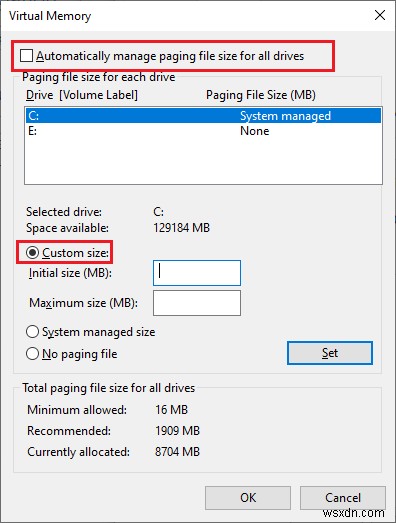 【Windows 10】「このコマンドを処理するのに十分な記憶域がありません」エラーの直し方