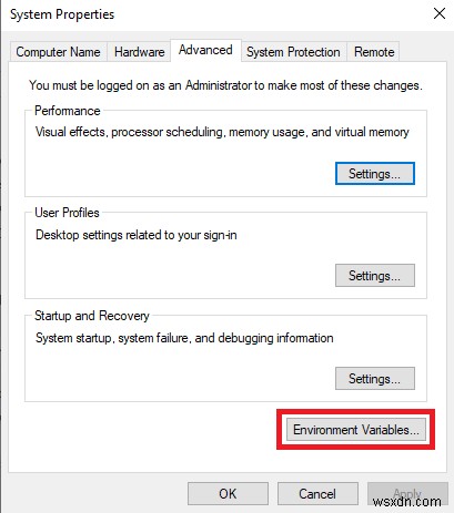 【Windows 10】「入力された環境オプションが見つかりません」エラーの解決方法