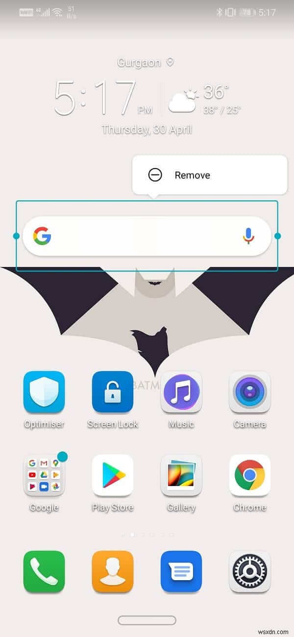 Androidホーム画面からGoogle検索バーを削除する4つの方法