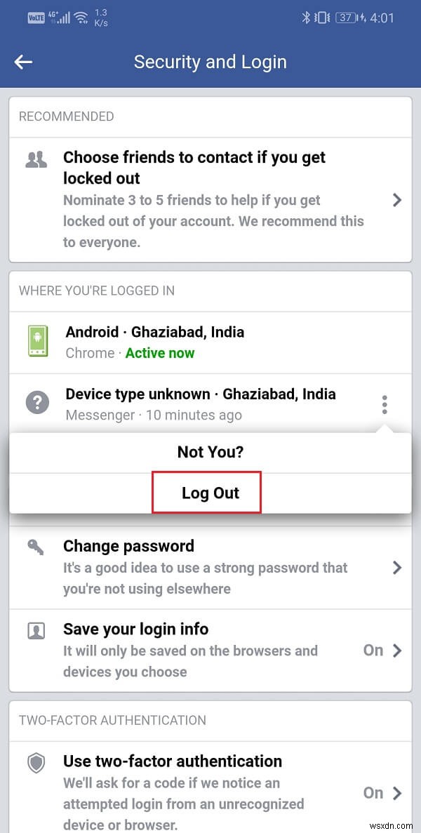 Facebook Messengerからログアウトする3つの方法【Android対応】