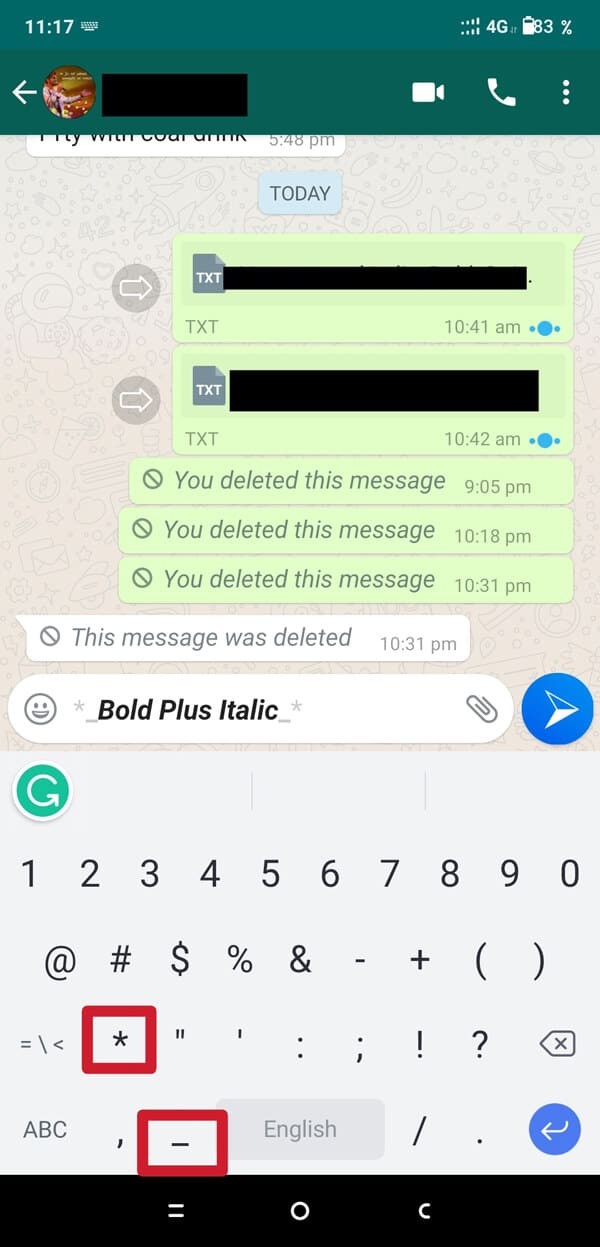 WhatsAppでフォントスタイルを変更する方法【太字・斜体・取り消し線・青文字も解説】