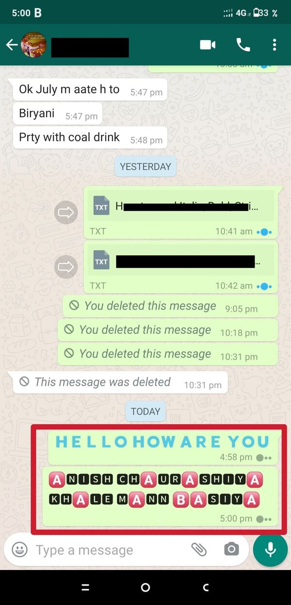 WhatsAppでフォントスタイルを変更する方法【太字・斜体・取り消し線・青文字も解説】