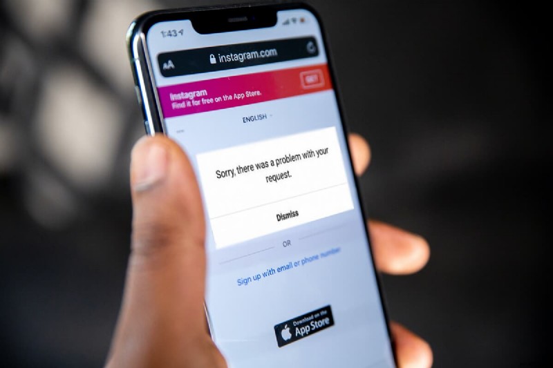 Instagramで「リクエストに問題が発生しました」エラーを解消する方法