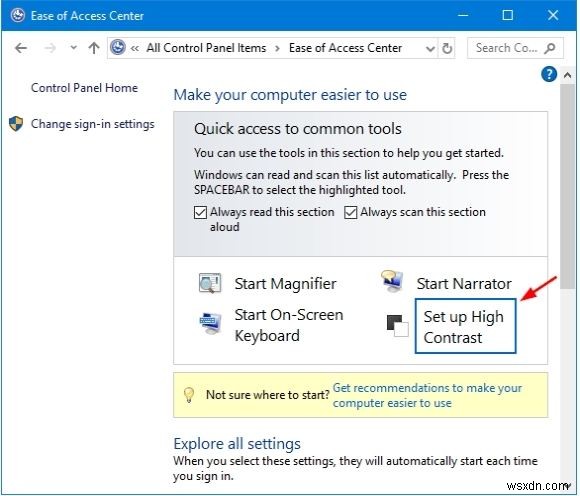 Windows 10でハイコントラストをオン/オフにする3つの方法