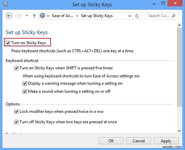 Windows 10で固定キー・フィルターキーのポップアップを完全に無効化する方法