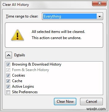 Windows 10のFirefoxでCookieを簡単にクリア(削除)する2つの方法