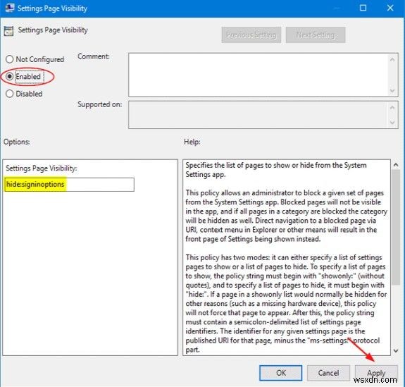 Windows 10の設定アプリでページを表示・非表示にする2つの方法