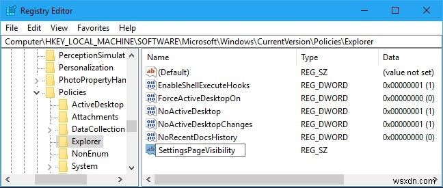 Windows 10の設定アプリでページを表示・非表示にする2つの方法