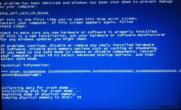 Windows 10でよく発生するブルースクリーンエラー(STOPコード)10選とその直し方