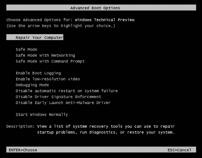 Windows 10のブートメニューでF8セーフモードを有効にする方法
