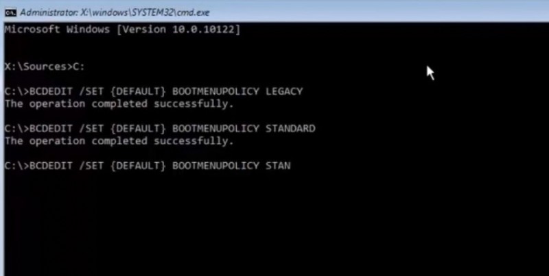 Windows 10のブートメニューでF8セーフモードを有効にする方法