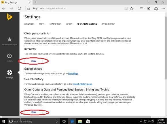 Windows 10でCortana（コルタナ）をオン・オフに切り替える方法