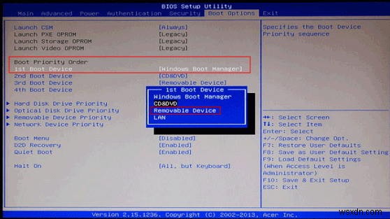【UEFI搭載】AcerパソコンのWindows 8/8.1/10パスワードを復元・リセットする方法