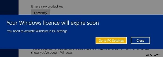 Windows 8.1で「Windowsライセンスの有効期限がまもなく切れます」エラーを解決する方法