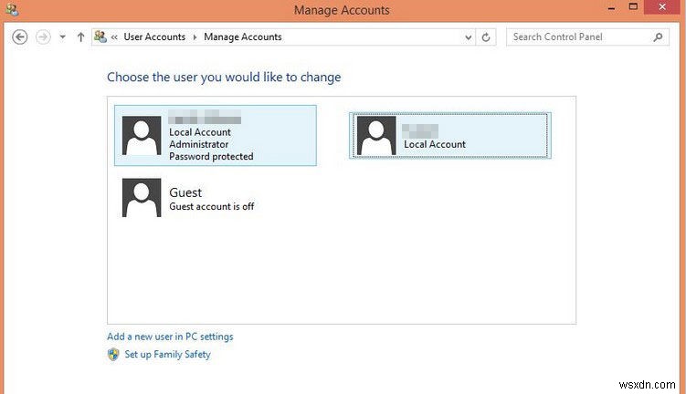 Windows 8.1/8でユーザーアカウントの種類を変更する2つの方法